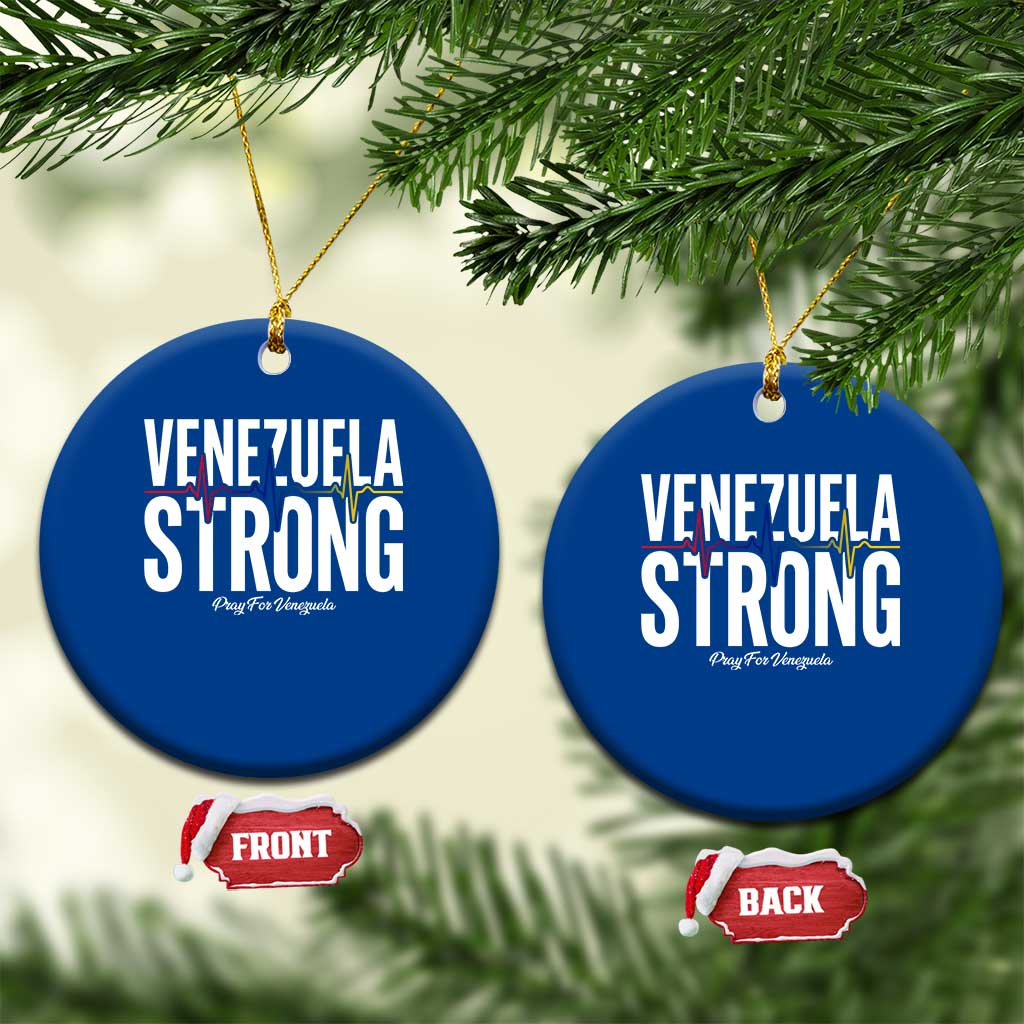 Venezuela Strong Venezuelan Heartbeat Ceramic Ornament Solidarity Resilience Hope and Prayer