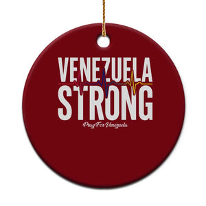 Venezuela Strong Venezuelan Heartbeat Ceramic Ornament Solidarity Resilience Hope and Prayer
