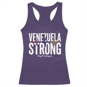 Venezuela Strong Venezuelan Heartbeat Racerback Tank Top Solidarity Resilience Hope and Prayer