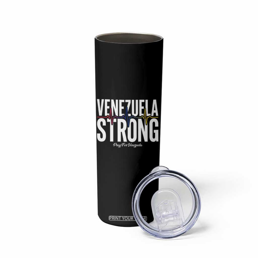 Venezuela Strong Venezuelan Heartbeat Skinny Tumbler Solidarity Resilience Hope and Prayer TS02 Print Your Wear