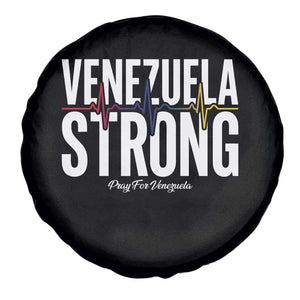 Venezuela Strong Venezuelan Heartbeat Spare Tire Cover Solidarity Resilience Hope and Prayer TS02 Print Your Wear