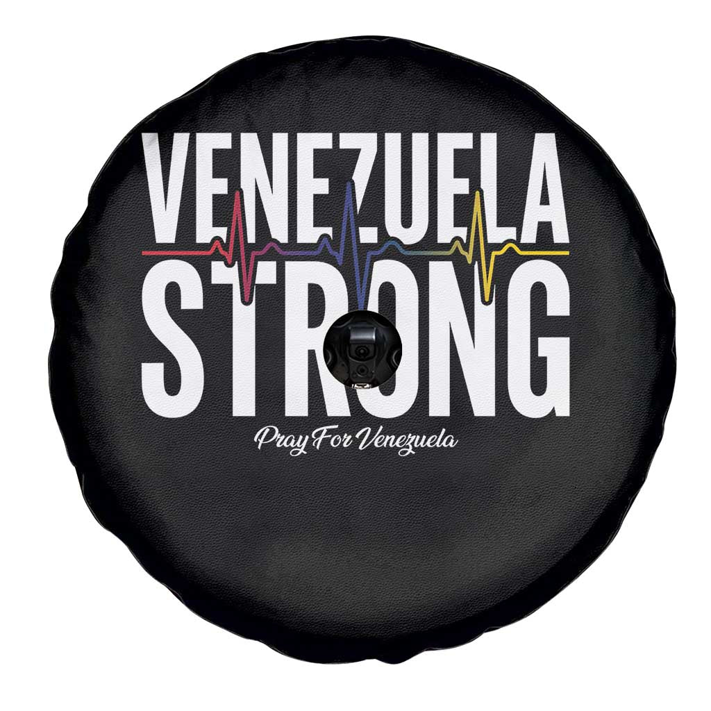 Venezuela Strong Venezuelan Heartbeat Spare Tire Cover Solidarity Resilience Hope and Prayer TS02 Print Your Wear