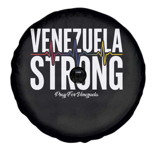 Venezuela Strong Venezuelan Heartbeat Spare Tire Cover Solidarity Resilience Hope and Prayer TS02 Print Your Wear