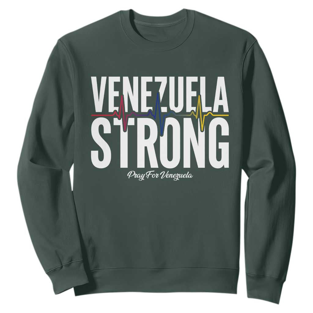 Venezuela Strong Venezuelan Heartbeat Sweatshirt Solidarity Resilience Hope and Prayer