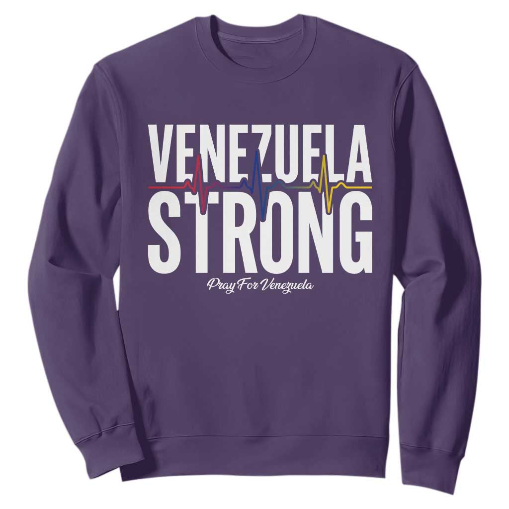 Venezuela Strong Venezuelan Heartbeat Sweatshirt Solidarity Resilience Hope and Prayer