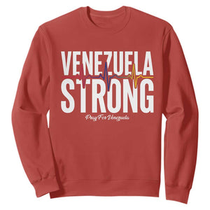 Venezuela Strong Venezuelan Heartbeat Sweatshirt Solidarity Resilience Hope and Prayer