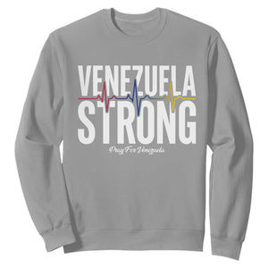 Venezuela Strong Venezuelan Heartbeat Sweatshirt Solidarity Resilience Hope and Prayer