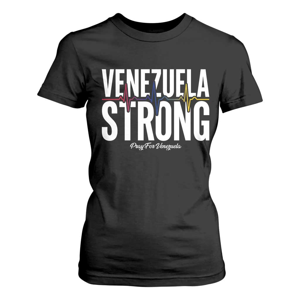 Venezuela Strong Venezuelan Heartbeat T Shirt For Women Solidarity Resilience Hope and Prayer