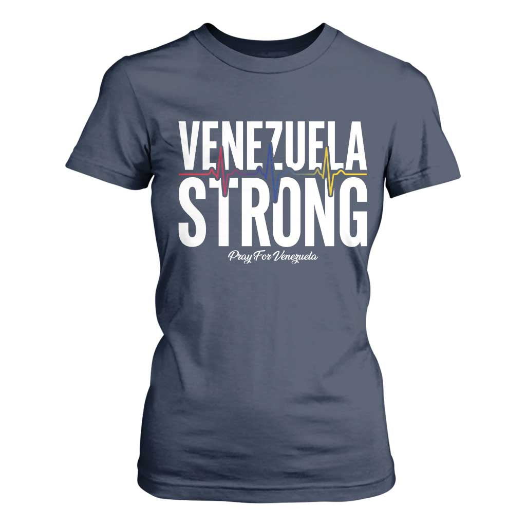Venezuela Strong Venezuelan Heartbeat T Shirt For Women Solidarity Resilience Hope and Prayer