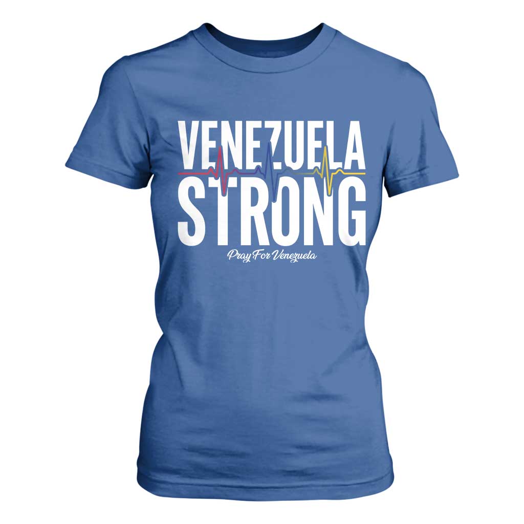 Venezuela Strong Venezuelan Heartbeat T Shirt For Women Solidarity Resilience Hope and Prayer