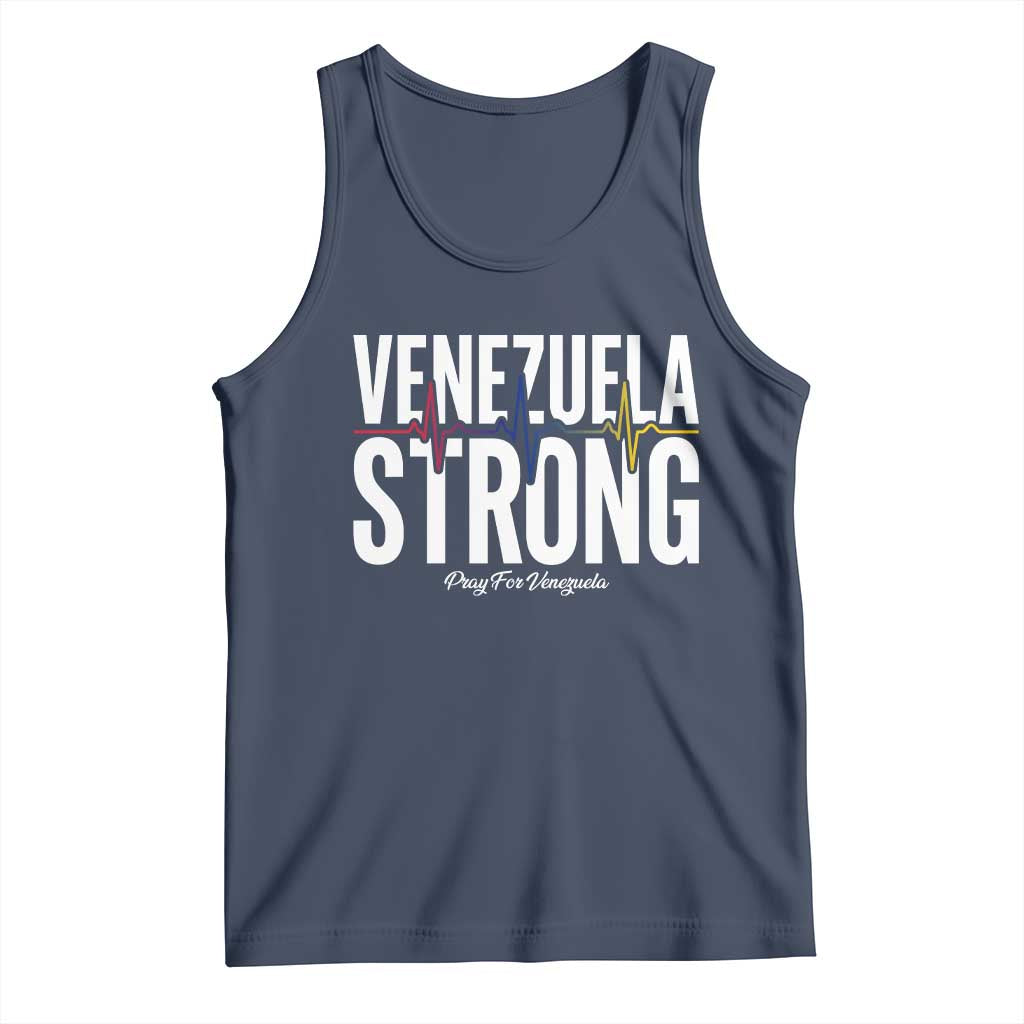 Venezuela Strong Venezuelan Heartbeat Tank Top Solidarity Resilience Hope and Prayer