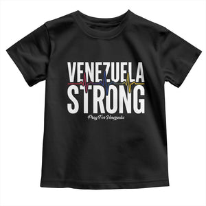 Venezuela Strong Venezuelan Heartbeat Toddler T Shirt Solidarity Resilience Hope and Prayer