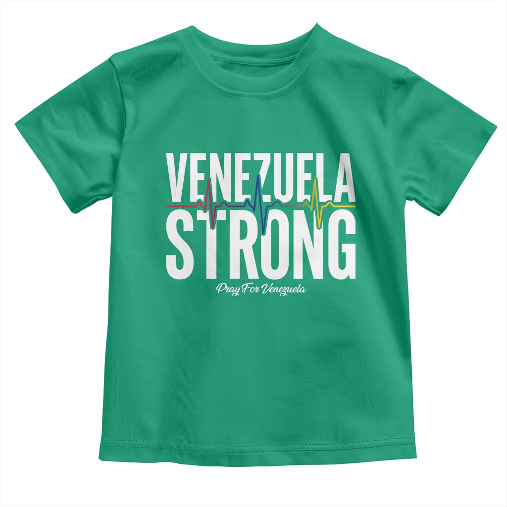 Venezuela Strong Venezuelan Heartbeat Toddler T Shirt Solidarity Resilience Hope and Prayer