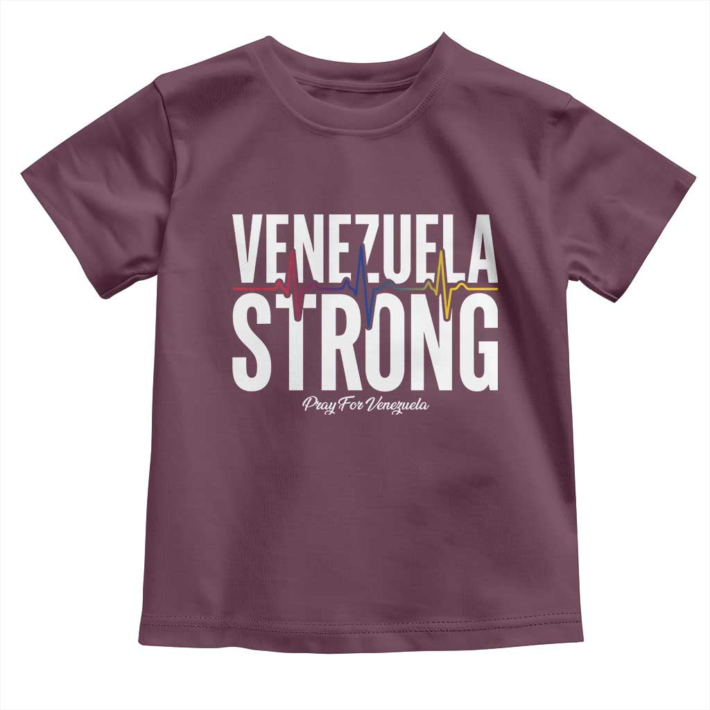 Venezuela Strong Venezuelan Heartbeat Toddler T Shirt Solidarity Resilience Hope and Prayer