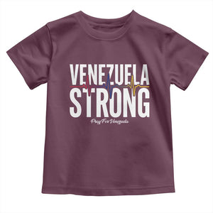 Venezuela Strong Venezuelan Heartbeat Toddler T Shirt Solidarity Resilience Hope and Prayer