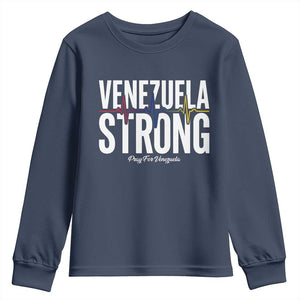 Venezuela Strong Venezuelan Heartbeat Youth Sweatshirt Solidarity Resilience Hope and Prayer