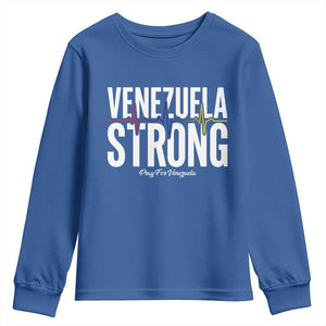 Venezuela Strong Venezuelan Heartbeat Youth Sweatshirt Solidarity Resilience Hope and Prayer