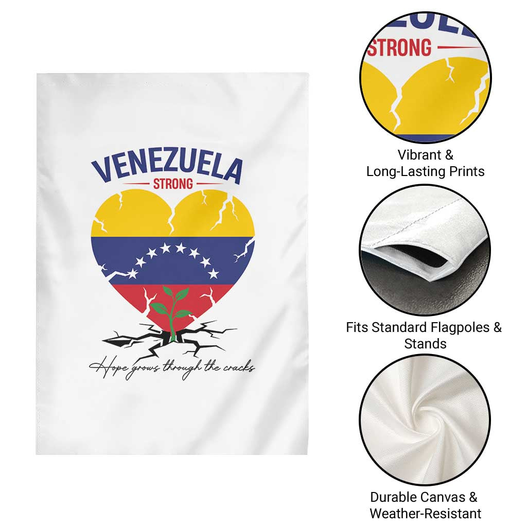 Venezuela Strong Healing Support Garden Flag Hope Grows Through Cracks Venezuelan Flag Heart