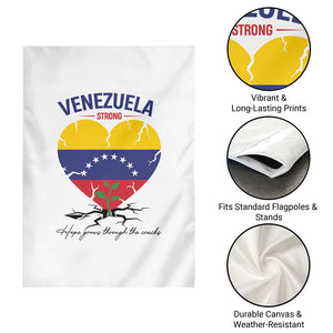 Venezuela Strong Healing Support Garden Flag Hope Grows Through Cracks Venezuelan Flag Heart