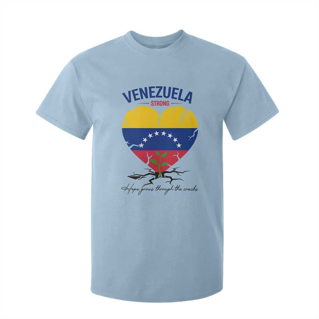Venezuela Strong Healing Support T Shirt For Kid Hope Grows Through Cracks Venezuelan Flag Heart