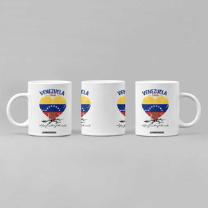 Venezuela Strong Healing Support Coffee Mug Hope Grows Through Cracks Venezuelan Flag Heart