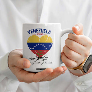 Venezuela Strong Healing Support Coffee Mug Hope Grows Through Cracks Venezuelan Flag Heart