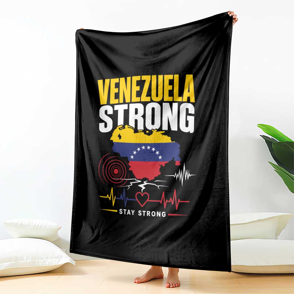 Venezuela Strong Support and Solidarity Throw Blanket Patriotic Venezuelan Flag Country Map