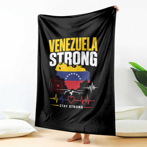Venezuela Strong Support and Solidarity Throw Blanket Patriotic Venezuelan Flag Country Map