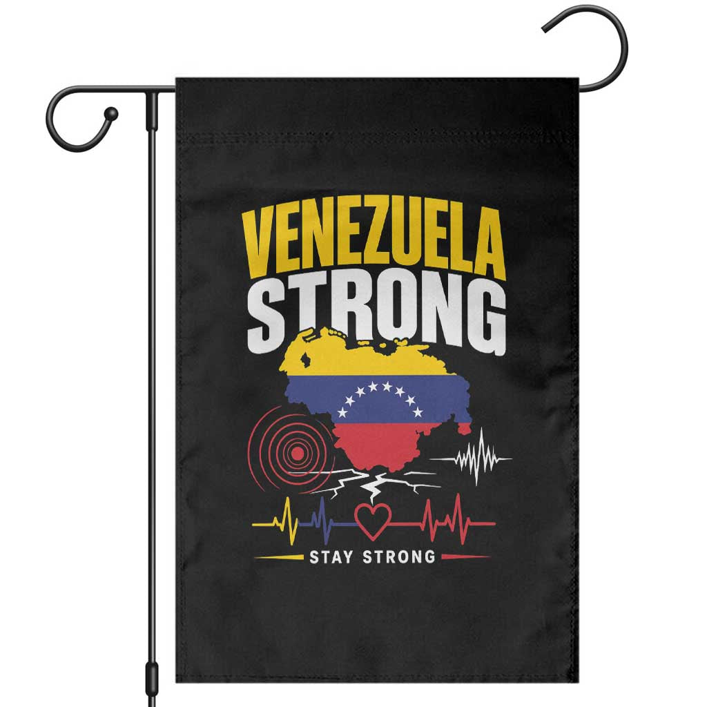Venezuela Strong Support and Solidarity Garden Flag Patriotic Venezuelan Flag Country Map TS02 Black Print Your Wear
