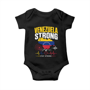 Venezuela Strong Support and Solidarity Baby Onesie Patriotic Venezuelan Flag Country Map