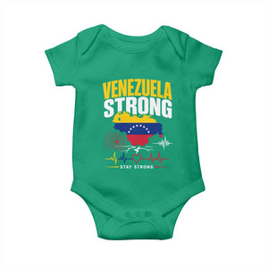 Venezuela Strong Support and Solidarity Baby Onesie Patriotic Venezuelan Flag Country Map