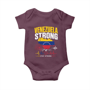 Venezuela Strong Support and Solidarity Baby Onesie Patriotic Venezuelan Flag Country Map