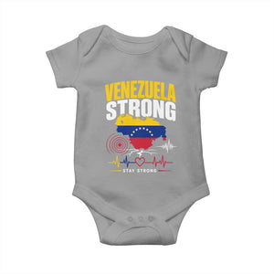 Venezuela Strong Support and Solidarity Baby Onesie Patriotic Venezuelan Flag Country Map