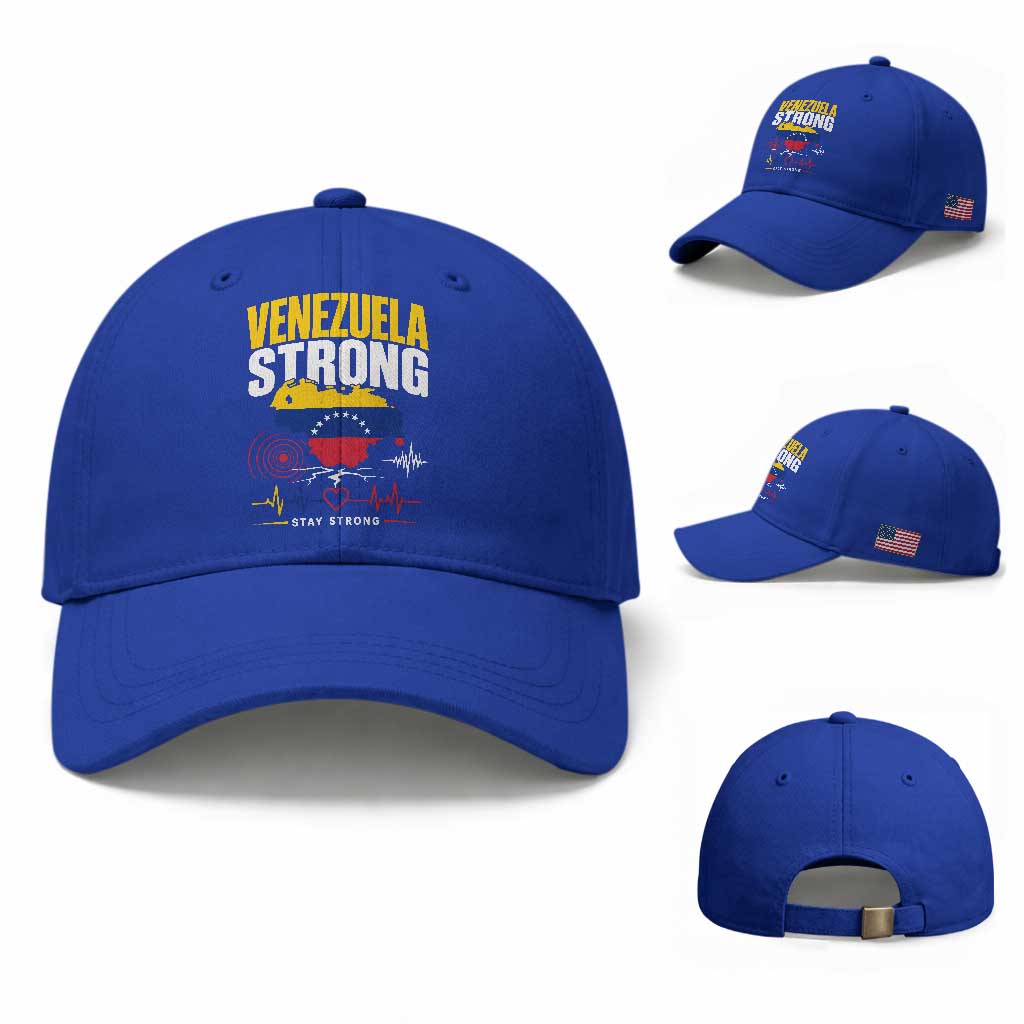Venezuela Strong Support and Solidarity Baseball Cap Patriotic Venezuelan Flag Country Map