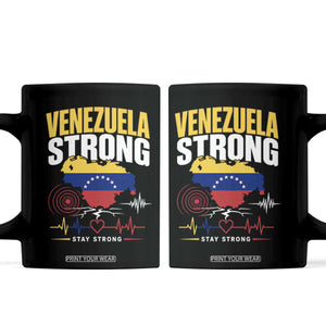 Venezuela Strong Support and Solidarity Coffee Mug Patriotic Venezuelan Flag Country Map