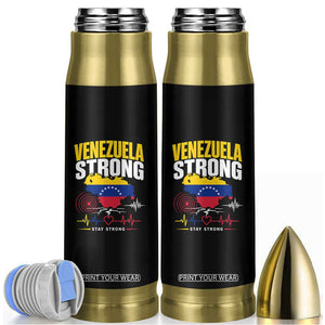 Venezuela Strong Support and Solidarity Bullet Tumbler Patriotic Venezuelan Flag Country Map