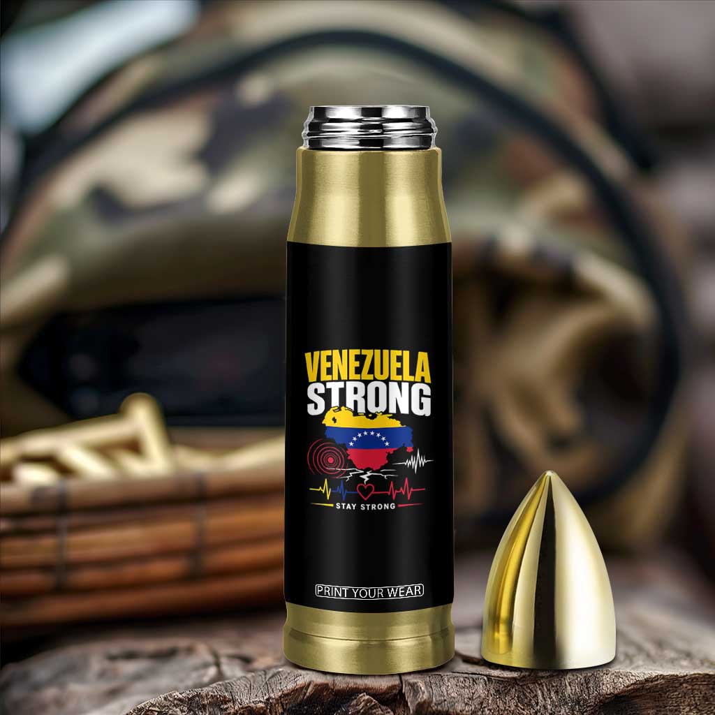 Venezuela Strong Support and Solidarity Bullet Tumbler Patriotic Venezuelan Flag Country Map