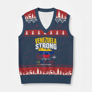 Venezuela Strong Support and Solidarity V-Neck Knit Sweater Vest Patriotic Venezuelan Flag Country Map