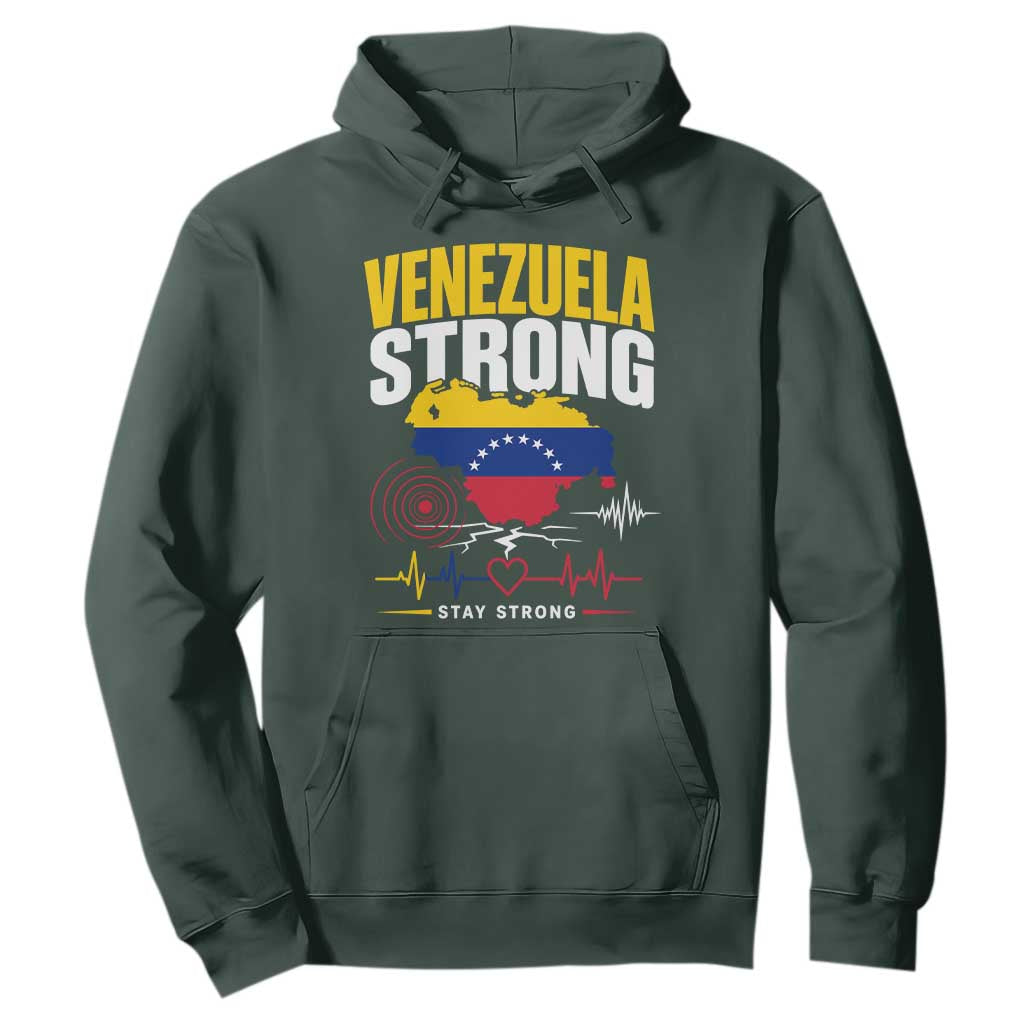 Venezuela Strong Support and Solidarity Hoodie Patriotic Venezuelan Flag Country Map