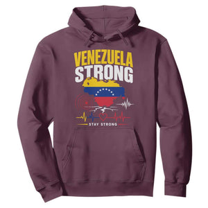Venezuela Strong Support and Solidarity Hoodie Patriotic Venezuelan Flag Country Map
