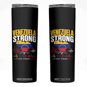 Venezuela Strong Support and Solidarity Skinny Tumbler Patriotic Venezuelan Flag Country Map