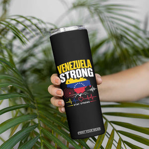 Venezuela Strong Support and Solidarity Skinny Tumbler Patriotic Venezuelan Flag Country Map