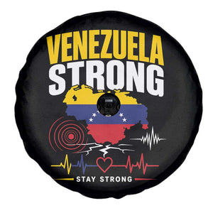 Venezuela Strong Support and Solidarity Spare Tire Cover Patriotic Venezuelan Flag Country Map
