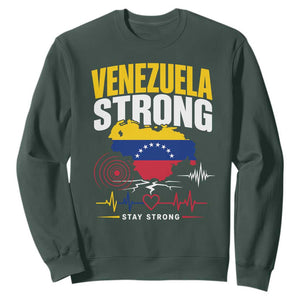Venezuela Strong Support and Solidarity Sweatshirt Patriotic Venezuelan Flag Country Map
