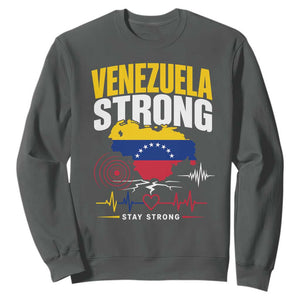 Venezuela Strong Support and Solidarity Sweatshirt Patriotic Venezuelan Flag Country Map