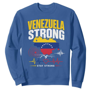 Venezuela Strong Support and Solidarity Sweatshirt Patriotic Venezuelan Flag Country Map