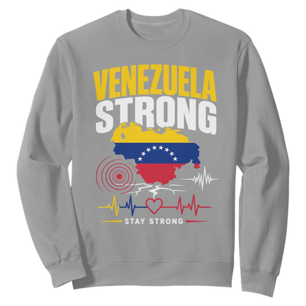 Venezuela Strong Support and Solidarity Sweatshirt Patriotic Venezuelan Flag Country Map