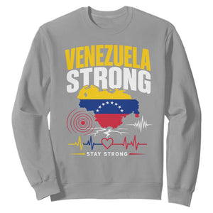 Venezuela Strong Support and Solidarity Sweatshirt Patriotic Venezuelan Flag Country Map