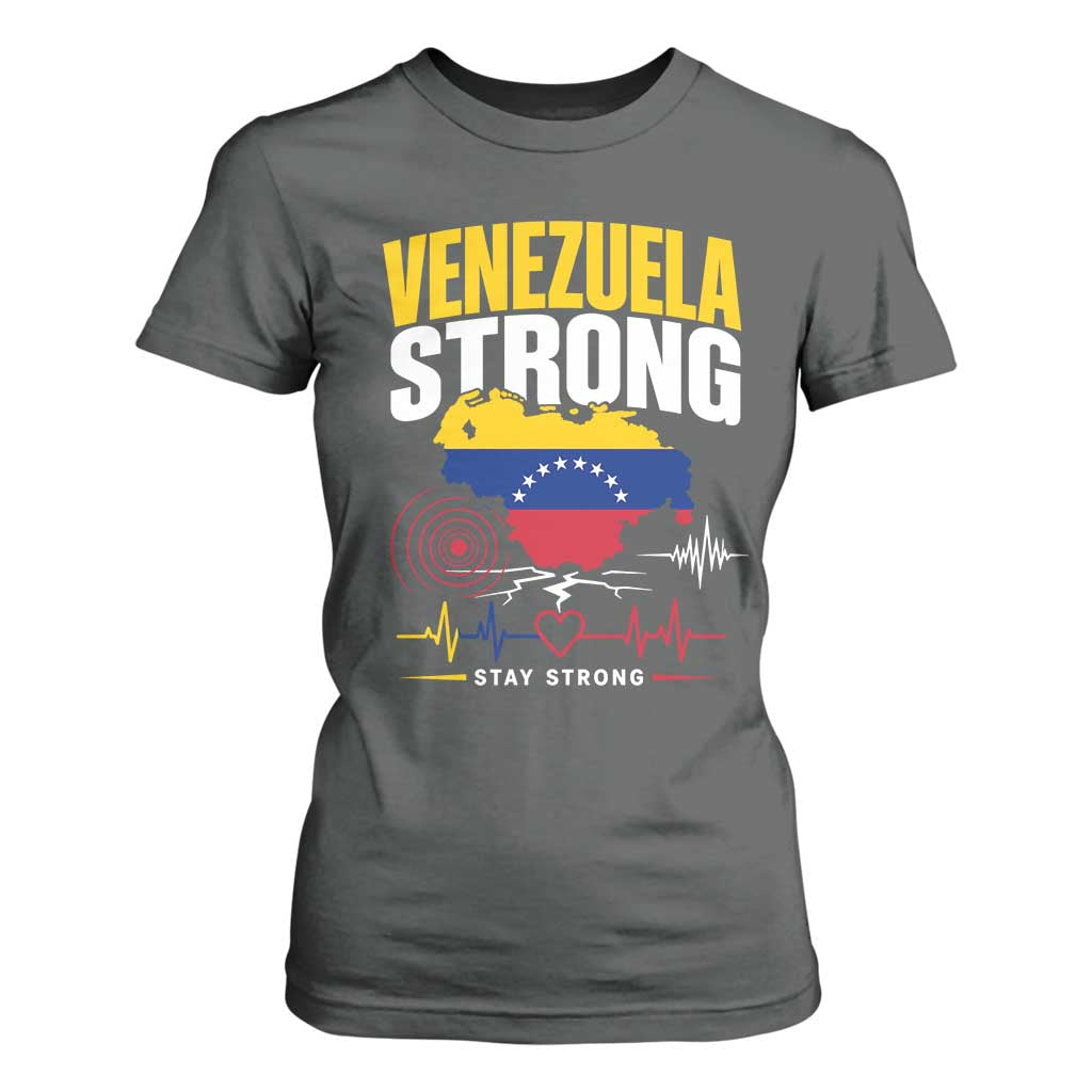 Venezuela Strong Support and Solidarity T Shirt For Women Patriotic Venezuelan Flag Country Map