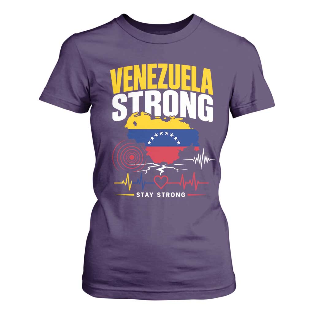 Venezuela Strong Support and Solidarity T Shirt For Women Patriotic Venezuelan Flag Country Map